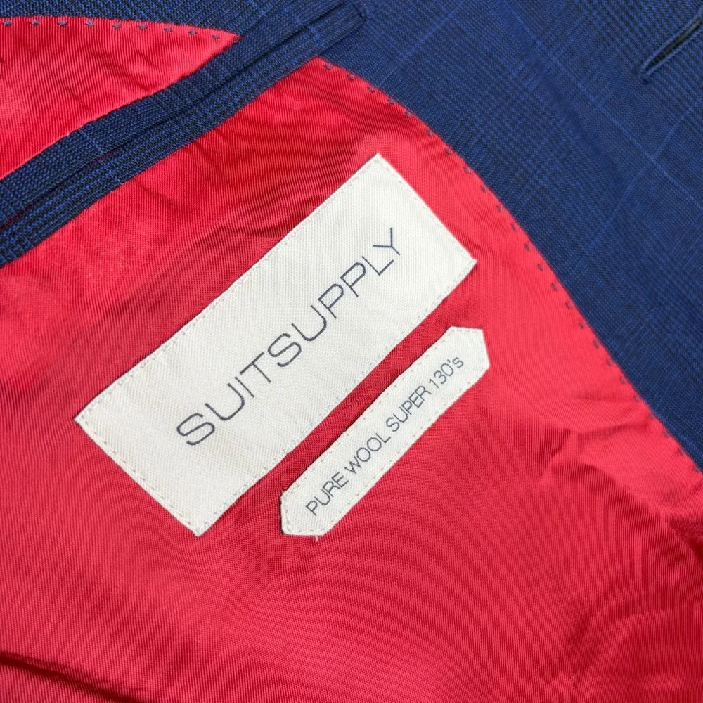 Suitsupply Sienna Int Blue Glen Plaid Blazer Drago Super 130s Wool 42R 52 P5119I